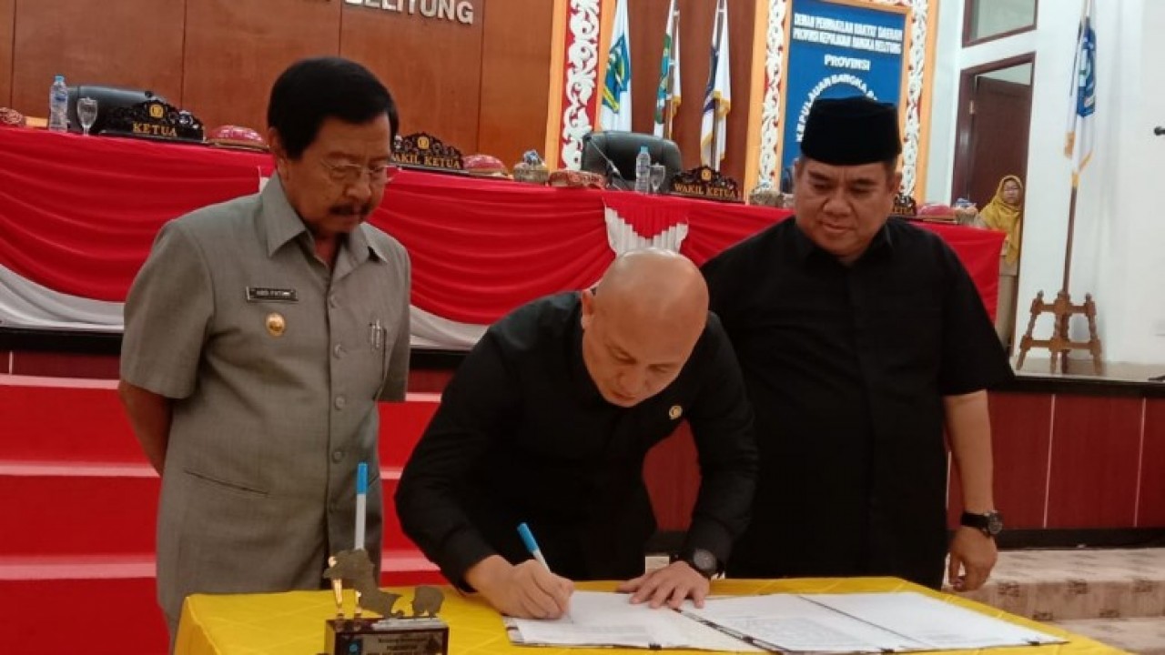 Paripurna penetapan Program Pembentukan Peraturan Daerah (Propemperda) Provinsi Kepulauan Bangka Belitung Tahun 2020, Senin (09/09/2019).