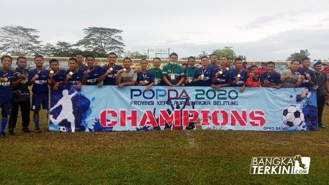 Kontingen Bangka Tengah Cabor Sepak Bola Juara 1 POPDA Tingkat Provinsi Bangka Belitung 2020.