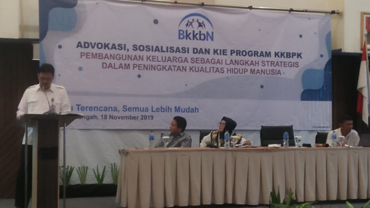 BKKBN menggelar sosialisasi program advokasi, komunikasi informasi dan edukasi di Bangka Belitung yang bertempat di Hotel Santika, Senin (18/11/2019).