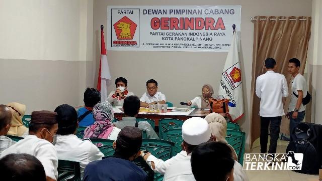 Rapat Perdana DPC GERINDRA Pangkalpinang Dibawah Kepemimpinan Bangun Jaya