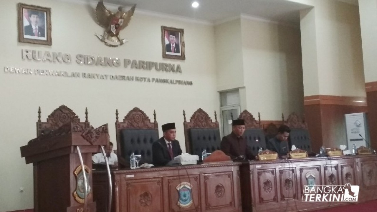 DPRD Kota Pangkalpinang gelar rapat Paripurna ke 27 masa persidangan III Tahun 2018, Rabu (01/08/2018)