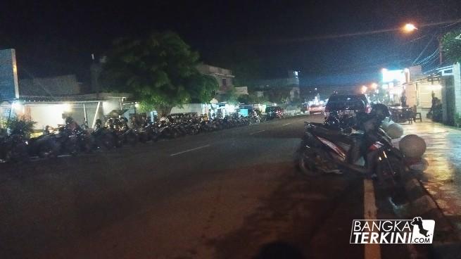 Foto : Diambil oleh wartawan Bangka Terkini pada Pukul 21.00 WIB, di Jl. Ahmad Yani, Kamis (18/06/2020).