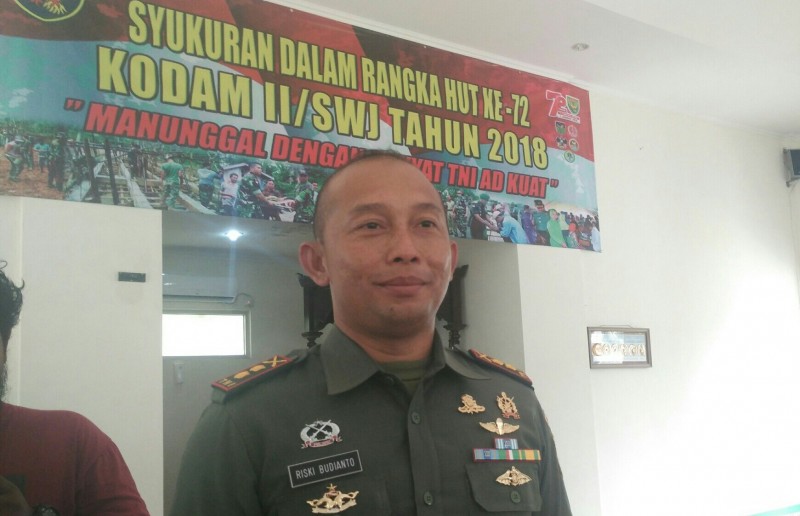 Letkol Arm Riski Budiyanto selaku Komandan Distrik Militer (Dandim) Kodim 0413/Bangka.