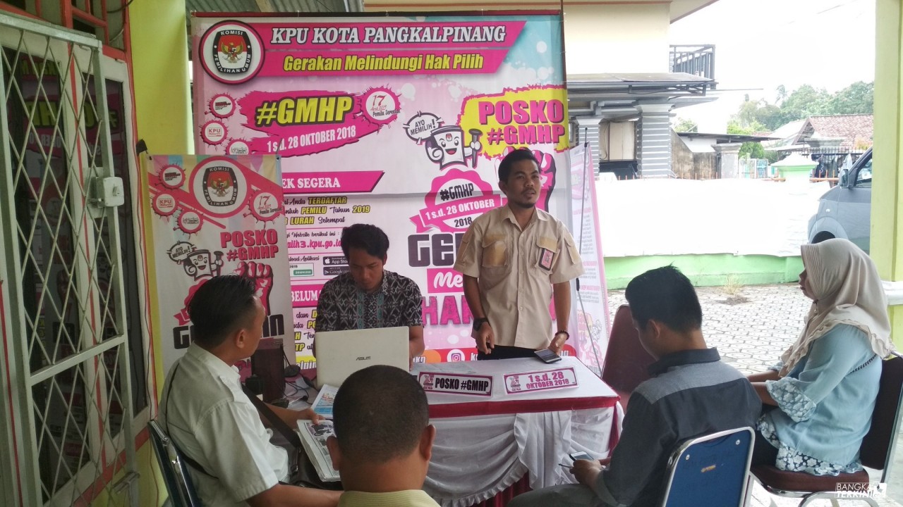 Posko Gerakan Melindungi Hak Pilih (GMHP) di KPU Kota Pangkalpinang