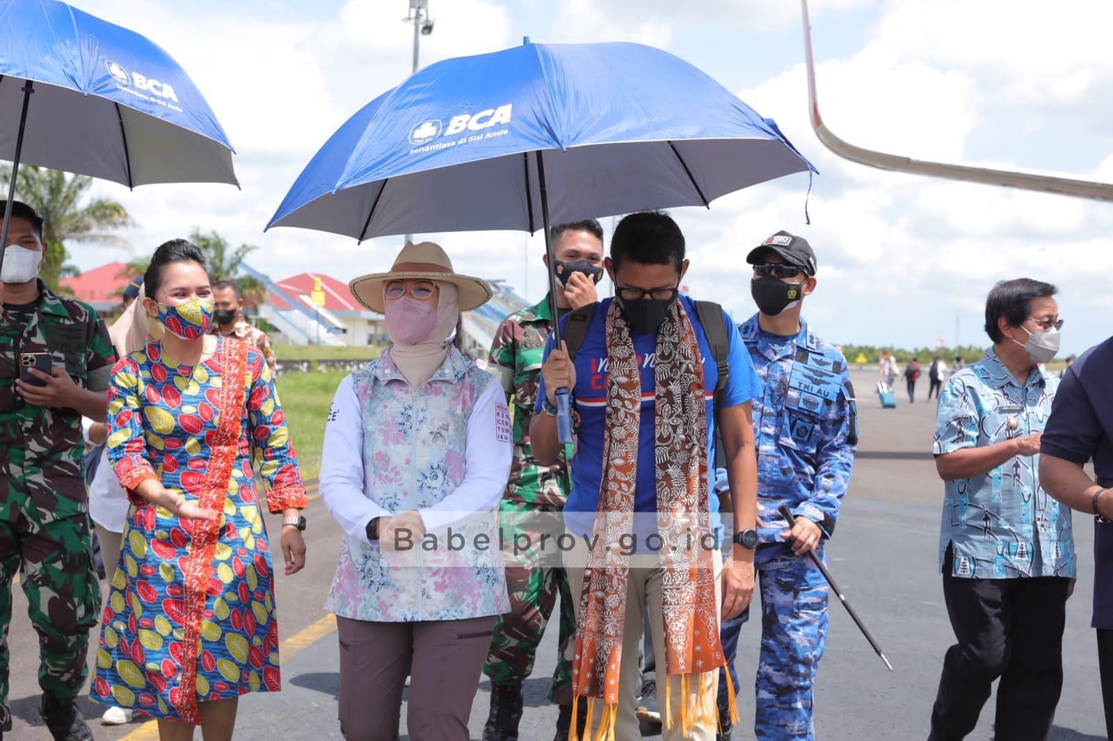 Melati Erzaldi Sambut Menteri Sandi di Pulau Belitung