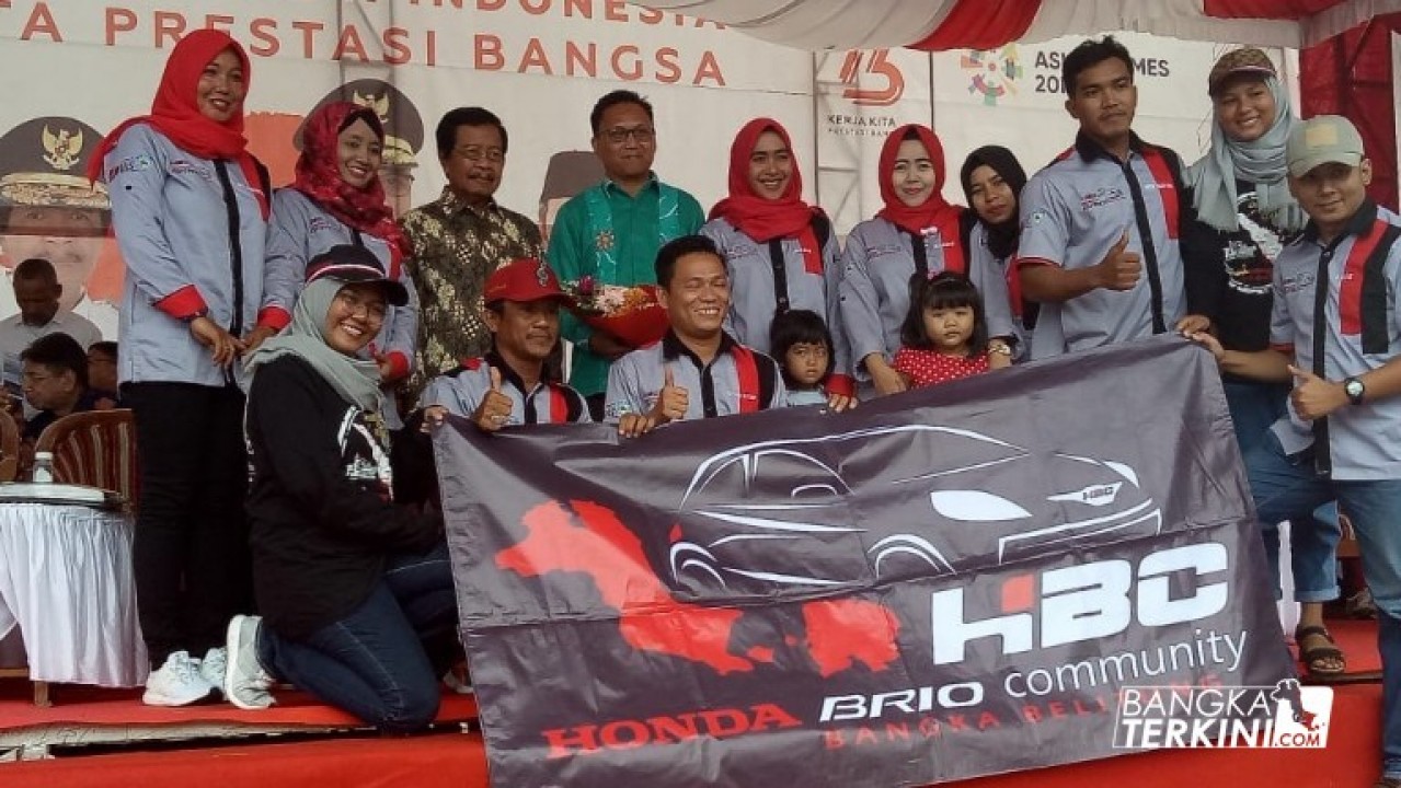 Honda Brio Community (HBC) Bangka Belitung (Babel) turut memeriahkan pawai kendaraan hias dalam rangka peringatan HUT RI ke 73, yang dilaksanakan oleh Pemerintah Provinsi Kepulauan Bangka Belitung, Minggu (02/09/2018).