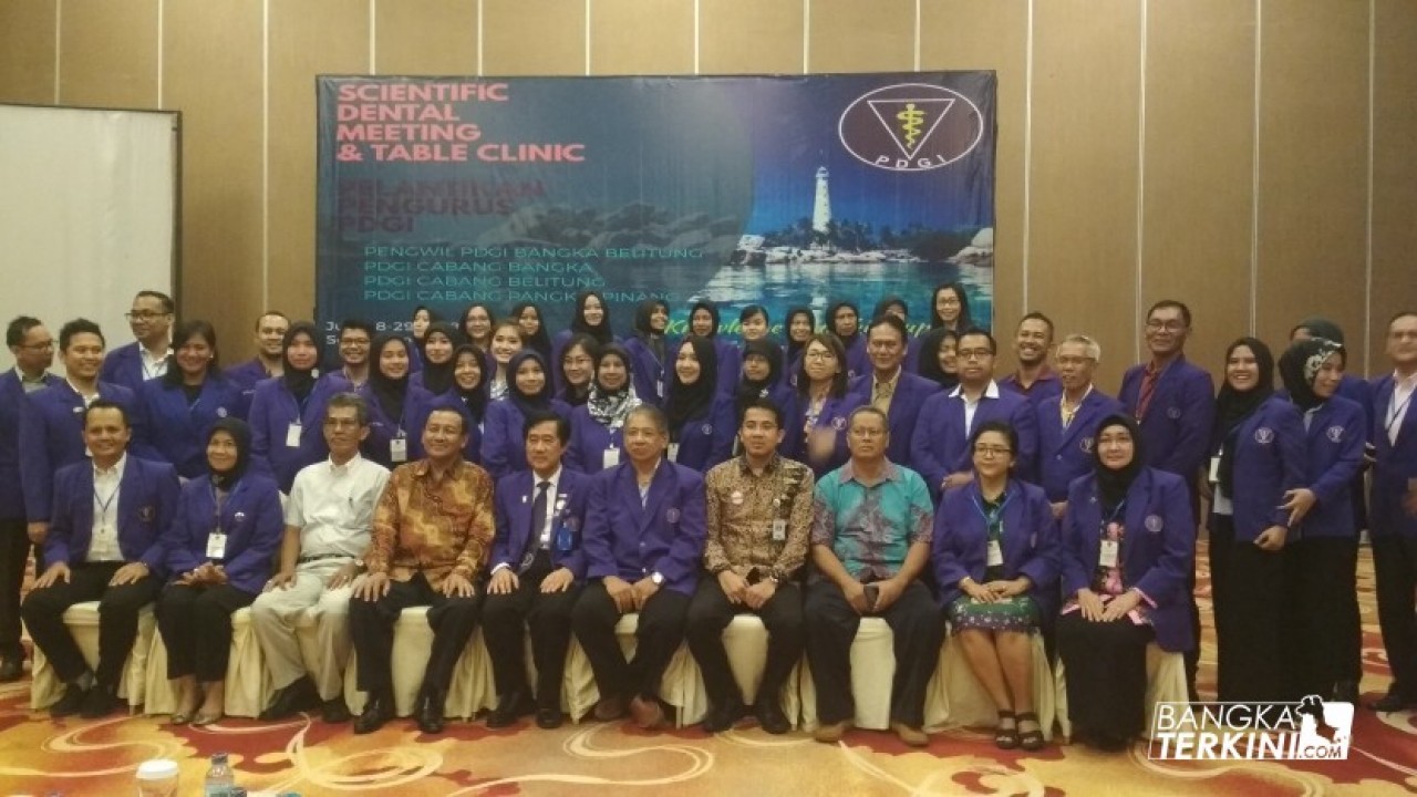 Pelantikan Pengurus Persatuan Dokter Gigi Indonesia (PDGI) Wilayah dan Cabang di Bangka Belitung, Sabtu (28/07/2018).