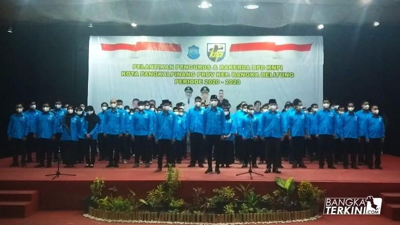 Pelantikan Kepengurus Dewan Pimpinan Daerah (DPD) Komite Nasional Pemuda Indonesia (KNPI) Kota Pangkalpinang Provinsi Bangka Belitung (Babel) periode 2020 - 2023