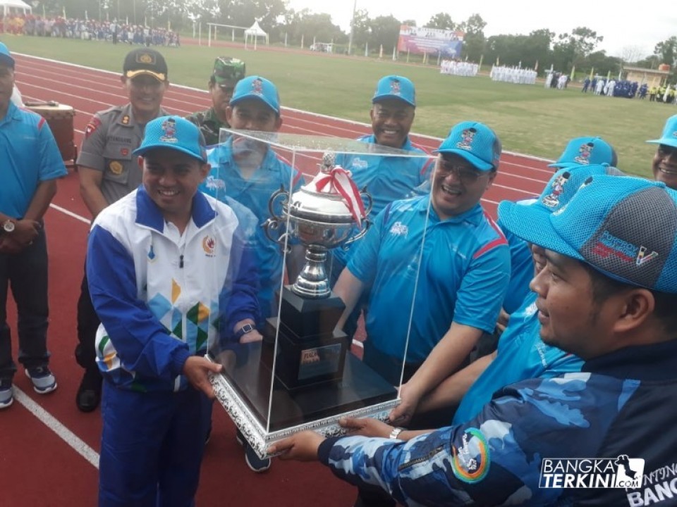 Pembukaan ajang Pekan Olahraga Provinsi (Porprov) Bangka Belitung ke V, di Kabupaten Bangka Tengah (Bateng), Sabtu (24/11/2018).