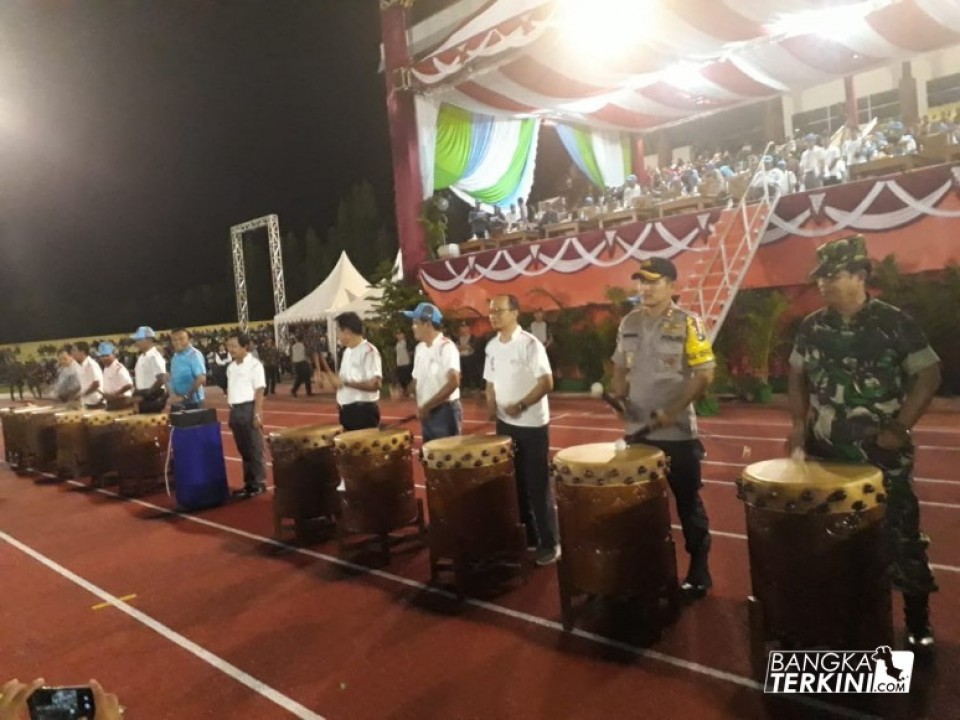 Malam penutupan Pekan Olahraga Provinsi (Porprov) Babel ke V di Bangka Tengah, Senin (03/12/2018).