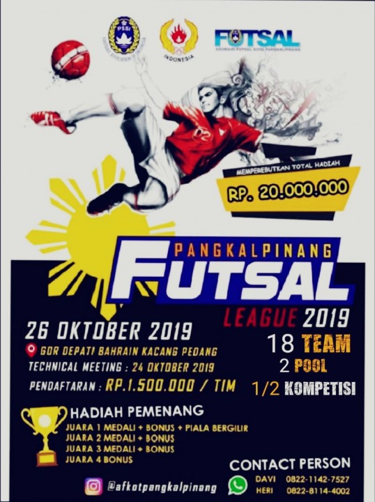 Brosur Liga Futsal Pangkalpinang 2019