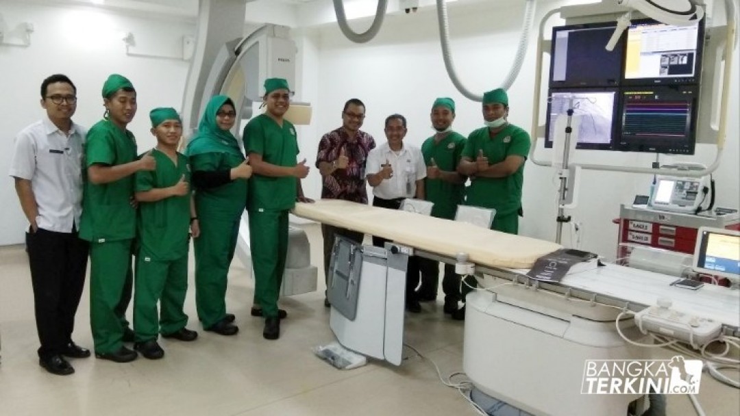 Rumah Sakit Umum Daerah Dr. (H.C) Ir. Soekarno Provinsi Bangka Belitung, gelar launching pelayanan kateterisasi jantung, Jum'at (11/05/2018).