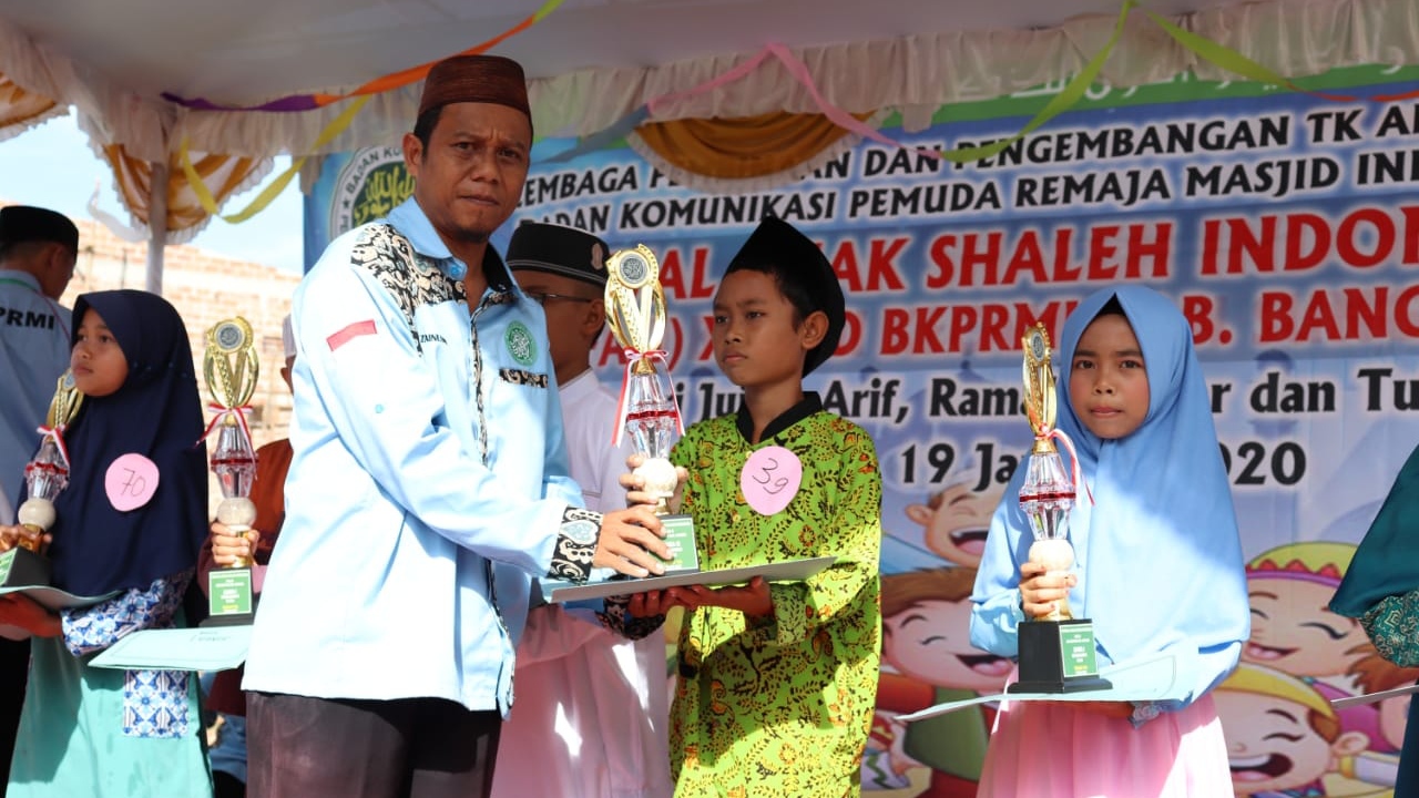 Festival Anak Soleh Indonesia (FASI) ke XI Kabupaten Bangka yang dilaksanakan di Sekolah Menengah Pertama Negeri (SMPN) 2 Sungailiat, Minggu, (19/0/2020).