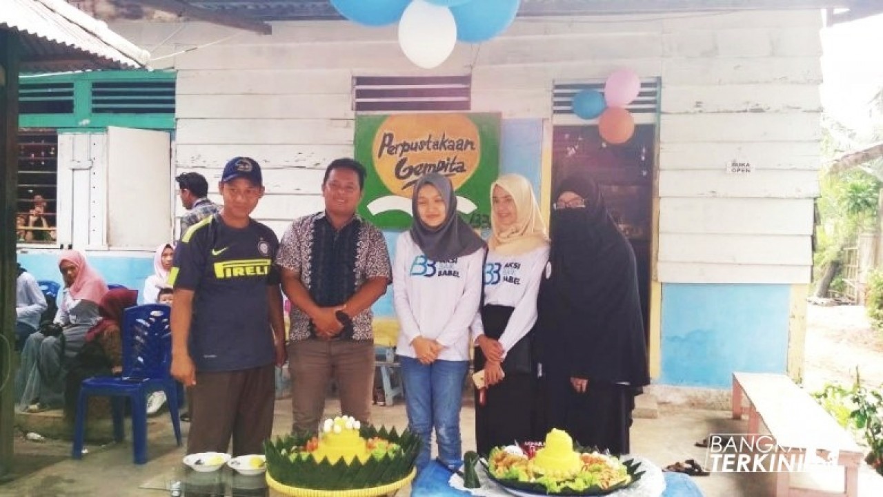 Komunitas Aksi Baik Bangka Belitung (ABB) rayakan hari jadi ke 2 tahun, di Perpustakaan Gempita Desa Kurau, Kabupaten Bangka Tengah, Senin, (23/12/2018).