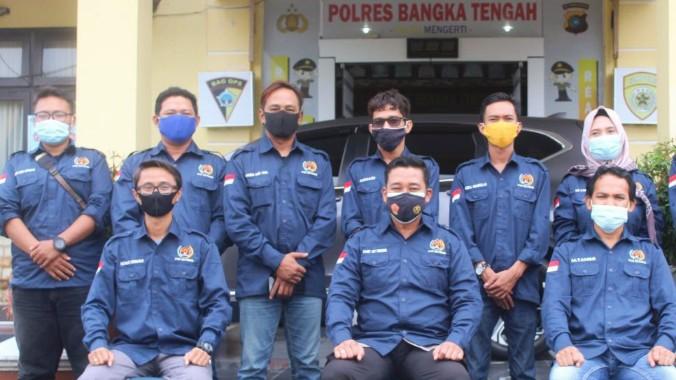 Persatuan Wartawan Indonesia (PWI) Kabupaten Bangka Tengah (Bateng) silaturahmi ke Polres Bateng, Jum'at (15/01/2020).
