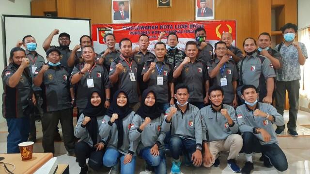 Musyawarah Kota Luar Biasa Persatuan Olahraga Menembak Indonesia (Perbakin) Kota Pangkalpinang, Sabtu (31/10/2020).