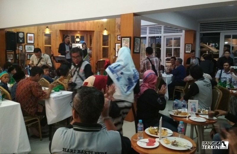 Suasana saat kegiatan Hari Bakti Pers oleh sejumlah organisasi wartawan di Bangka Belitung.