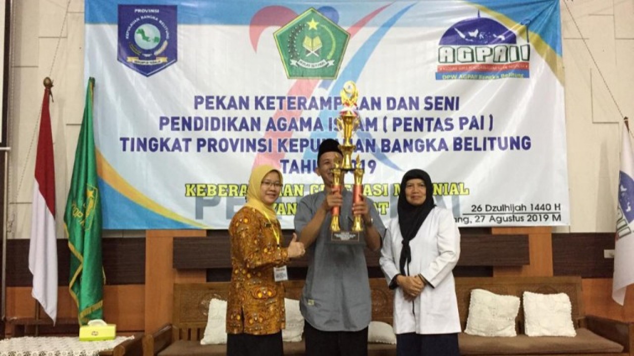 Tim dari Kota Pangkalpinang raih juara umum pada Pekan Keterampilan dan Seni Pendidikan Agama Islam (Pentas PAI) ke-9 tingkat Provinsi Kepulauan Bangka Belitung.