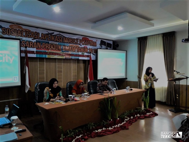 Foto Dok Pribadi (Reza 27/03/2018), program Sosialisasi Aplikasi Mobile Platform pemasaran produk UMKM Tahun 2018 yang diselenggarakan di Belitung, Hotel Green Tropical Village.