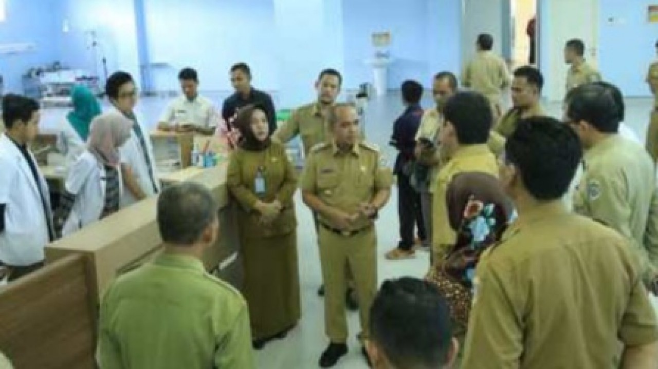 Walikota Pangkalpinang, Maulan Aklil, Sidak ke Rumah Sakit Umum Daerah (RSUD) kota Pangkalpinang, Senin (10/06/2019).