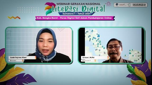 Webinar Literasi Digital Kabupaten Bangka yang bertemakan Mengenal Lebih Jauh UU ITE Terkait Perlindungan Data Pribadi