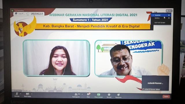 Webinar Literasi Digital Kabupaten Bangka Barat 'Menjadi Pendidik Kreatif di Era Digital'