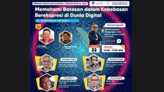 Webinar Memahami Batasan dalam Kebebasan Berekspresi di Dunia Digital Kabupaten Bangka