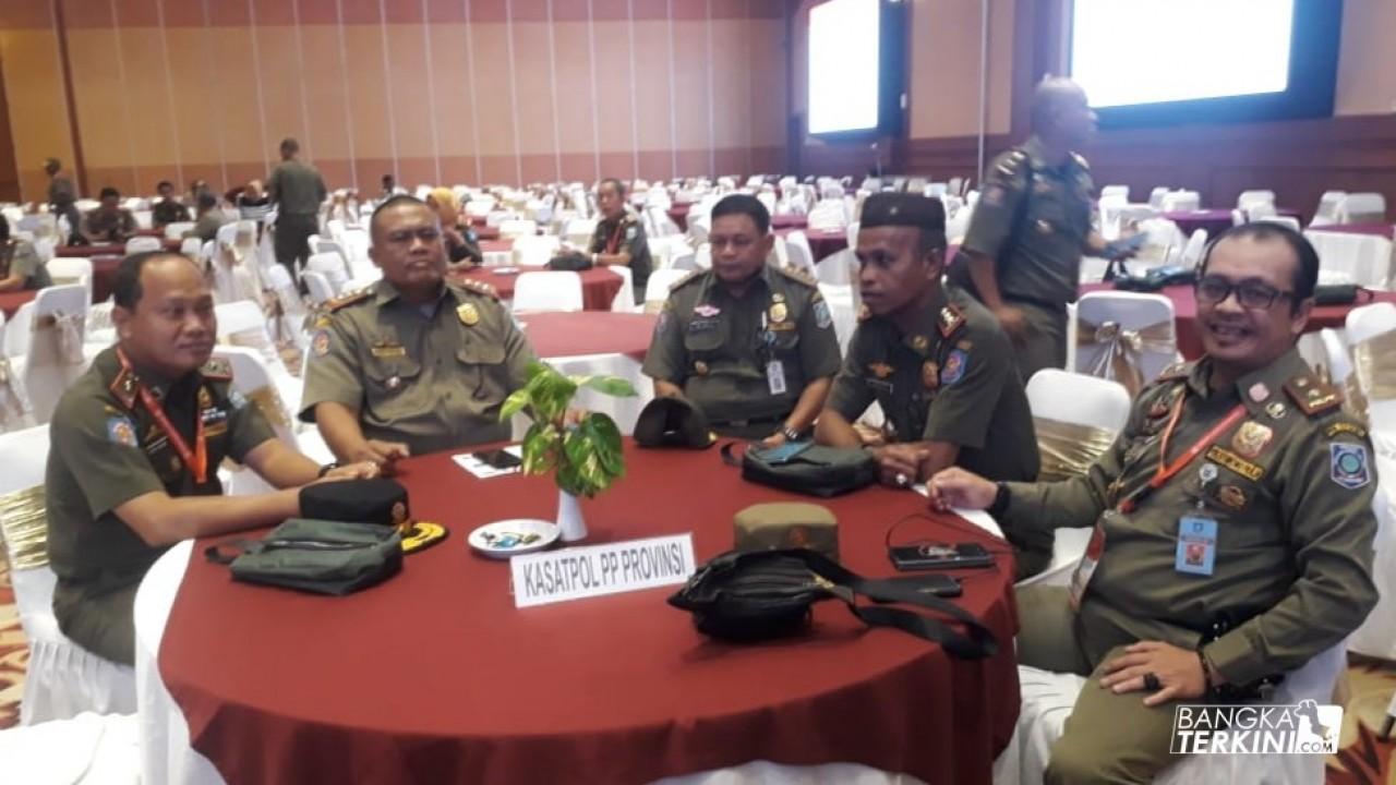 Rakornas Satpol PP Se Indonesia di Mataram, Senin (02/03/2020).
